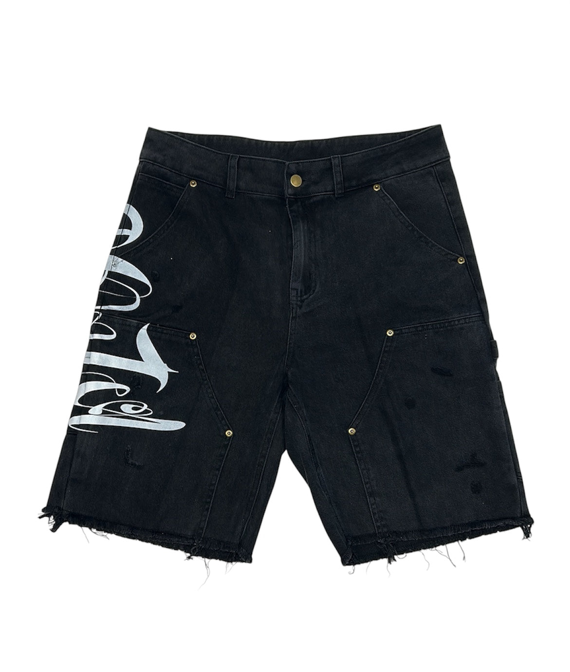 Póza ghost script carpenter shorts black