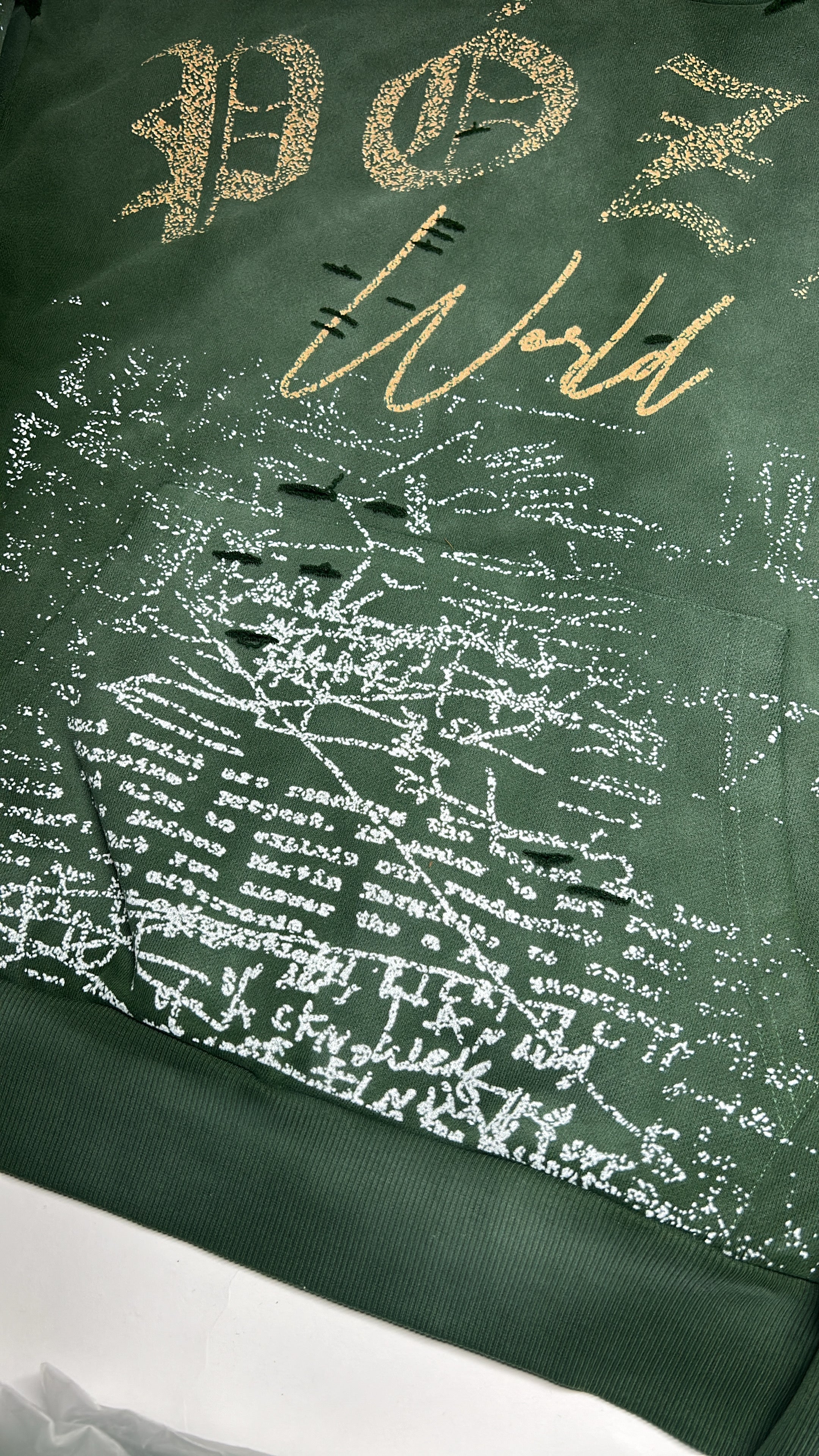 Póza Script hoodie forest green