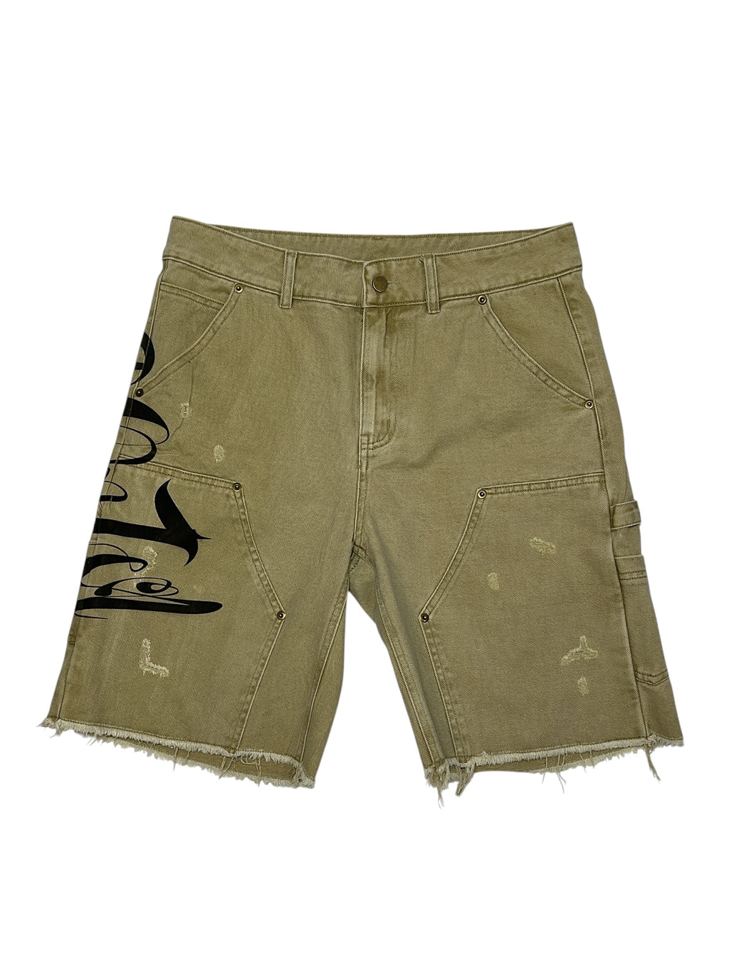 Póza ghost script carpenter shorts khaki