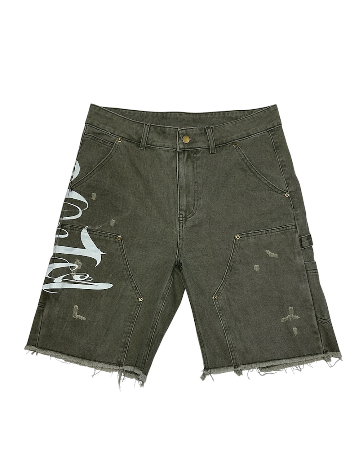 Póza ghost script carpenter shorts olive