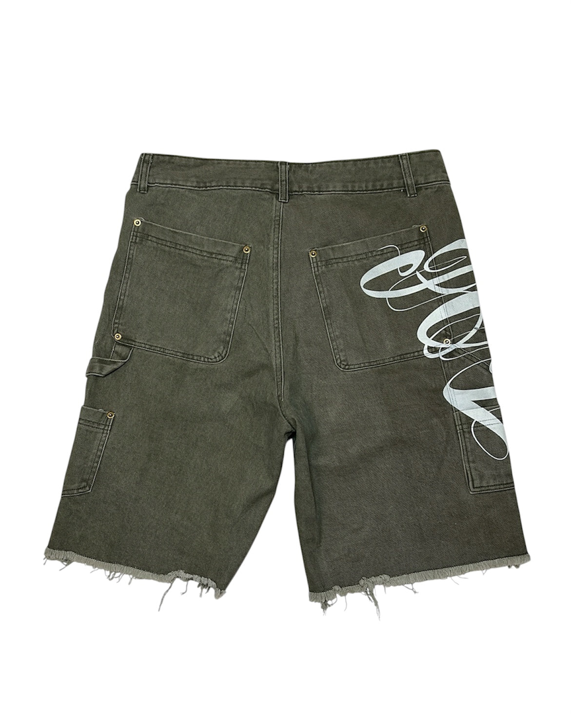 Póza ghost script carpenter shorts olive