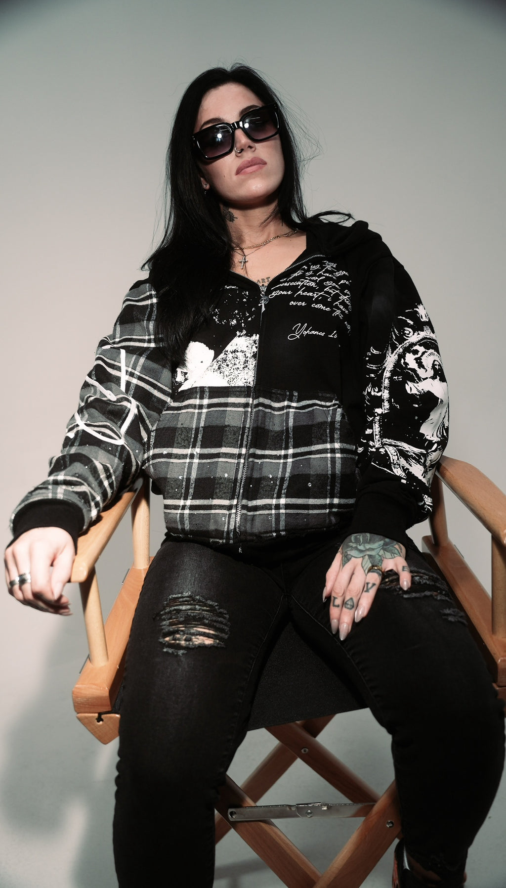 Póza "Faith" zip hoodie
