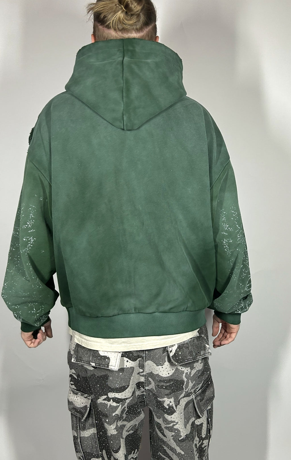 Póza Script hoodie forest green