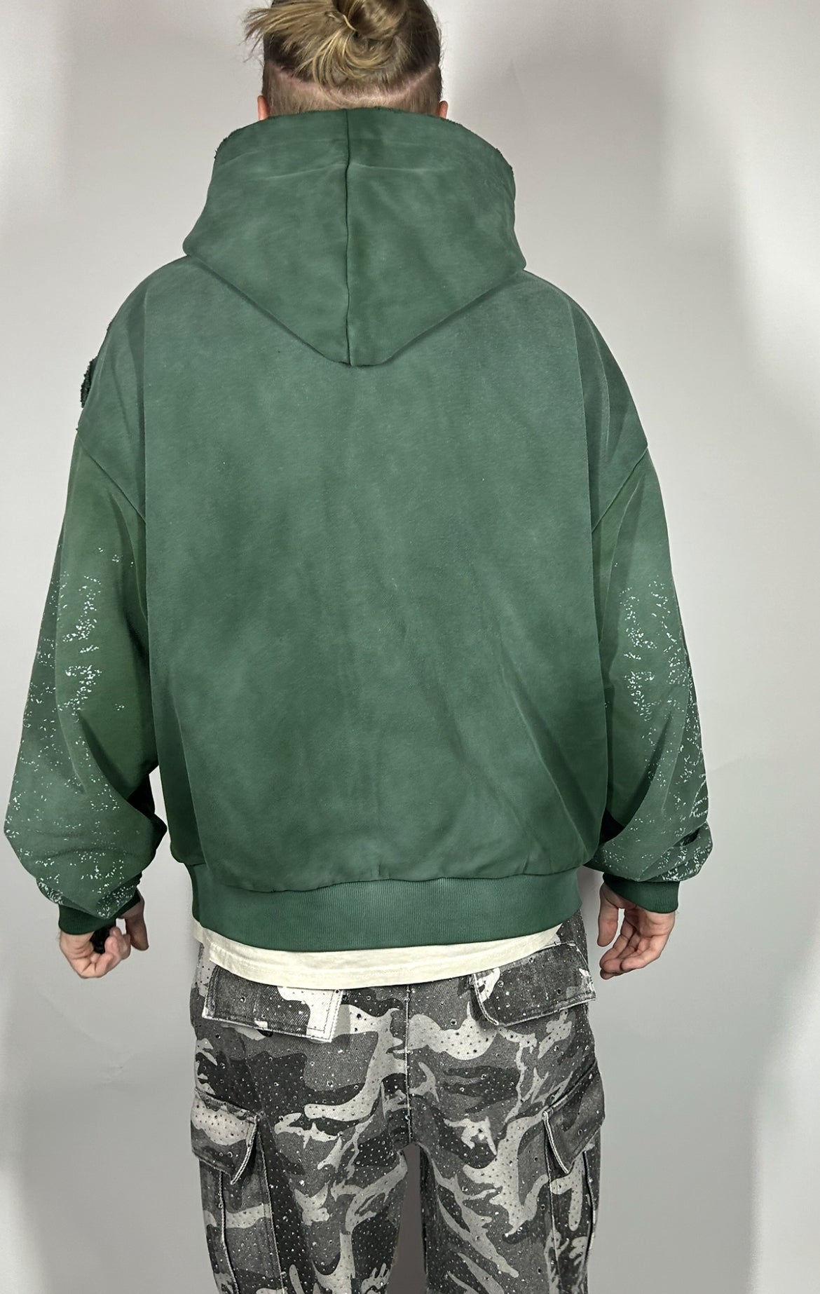 Póza Script hoodie forest green