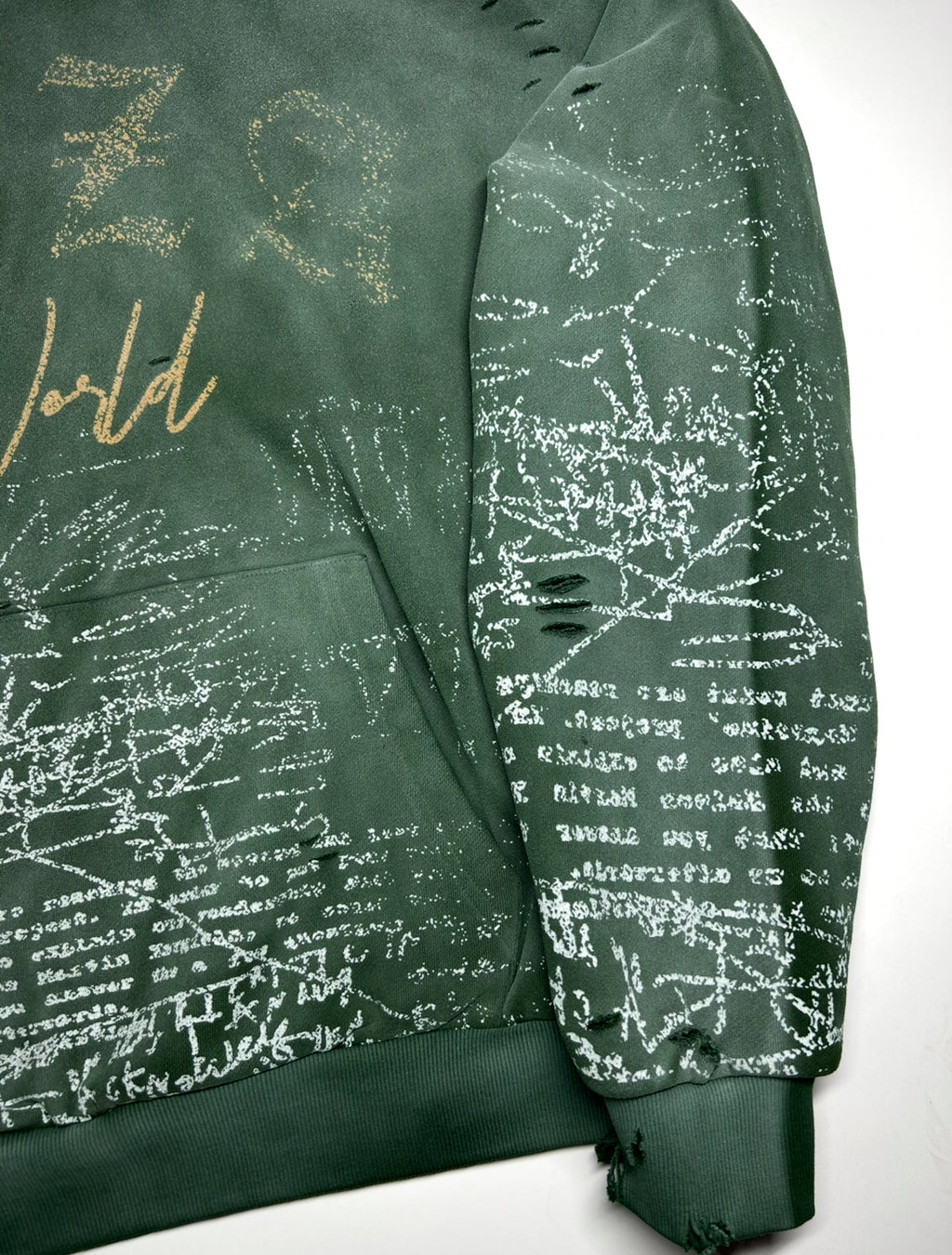 Póza Script hoodie forest green