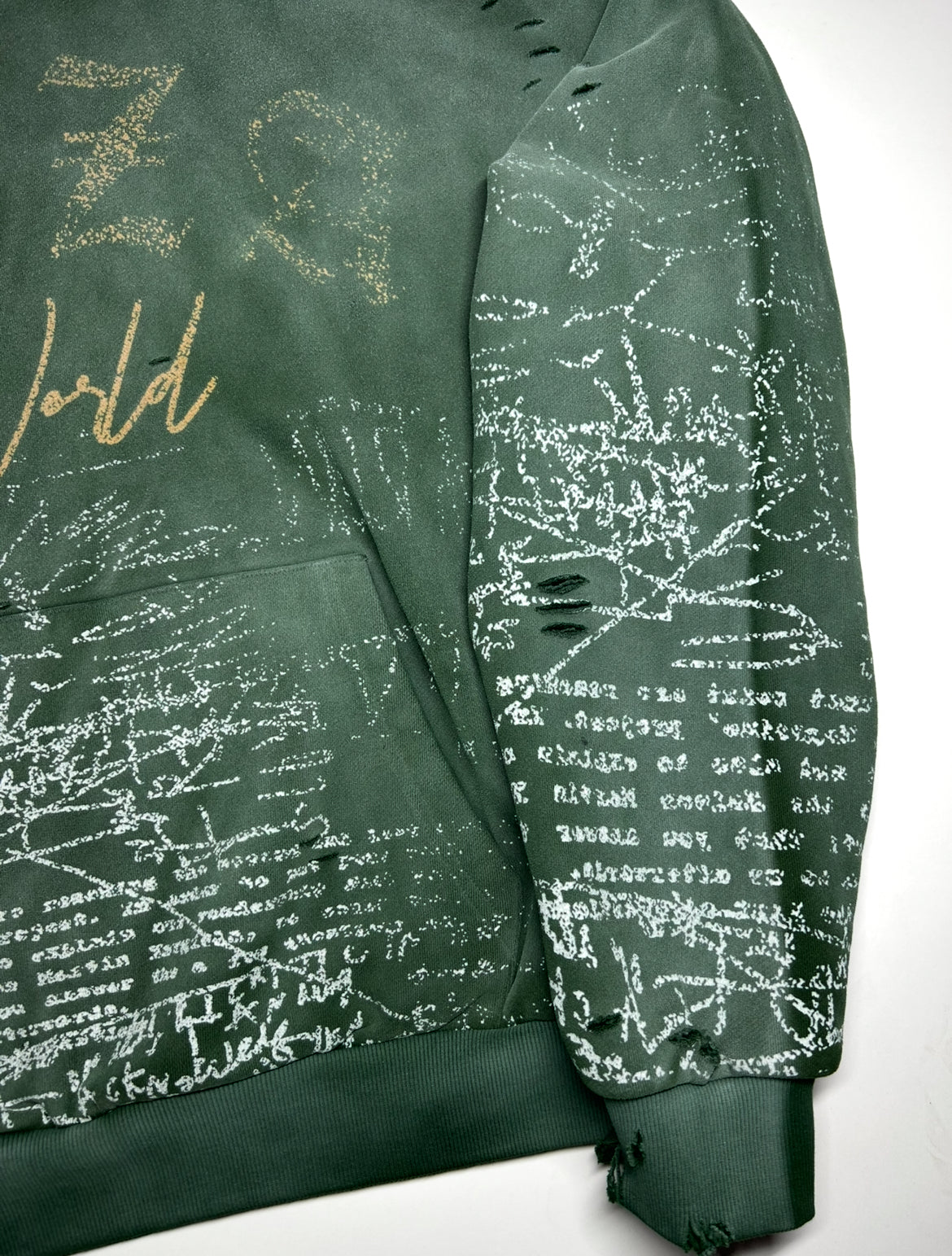 Póza Script hoodie forest green