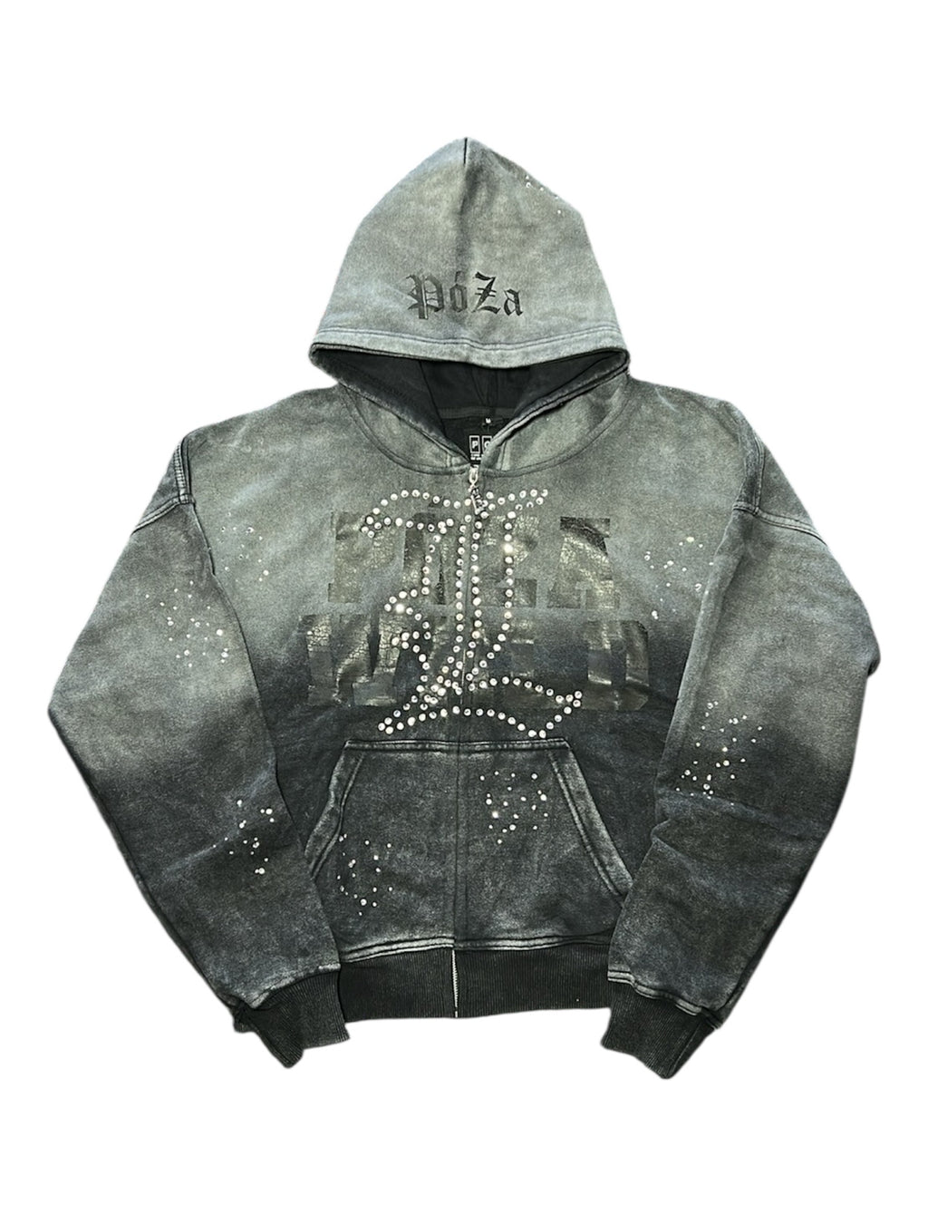 Póza scattered stone zip hoodie