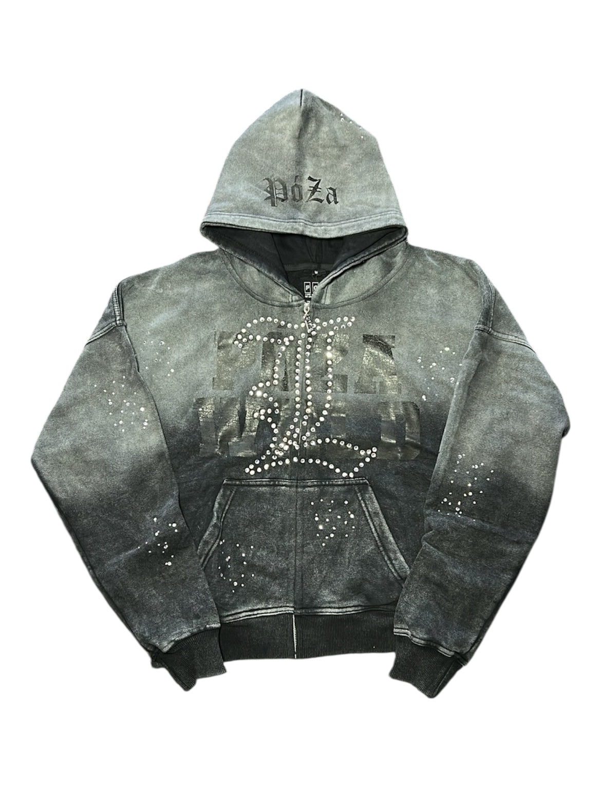 Póza scattered stone zip hoodie