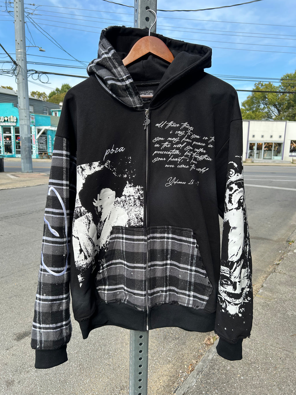 Póza "Faith" zip hoodie