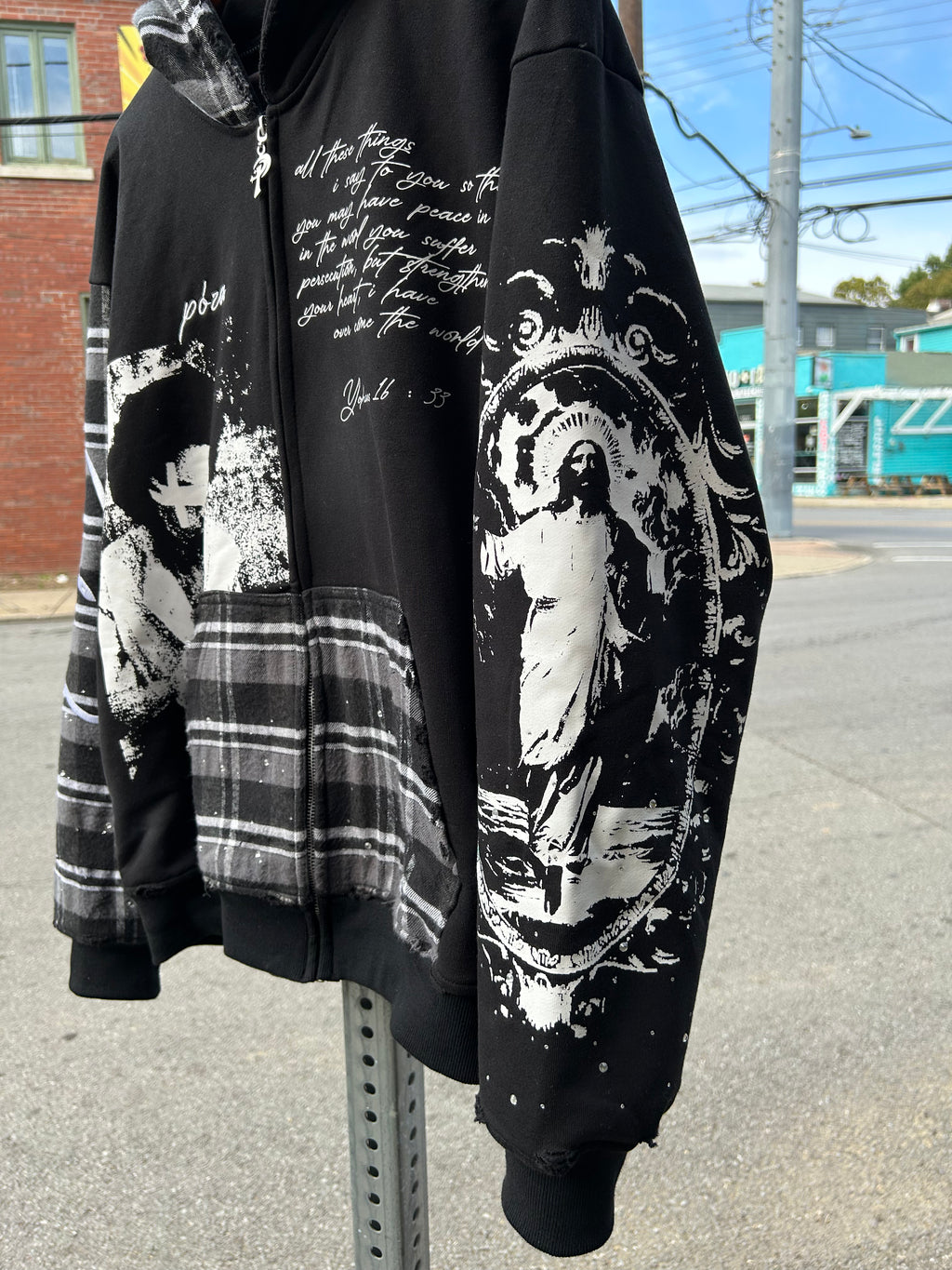Póza "Faith" zip hoodie