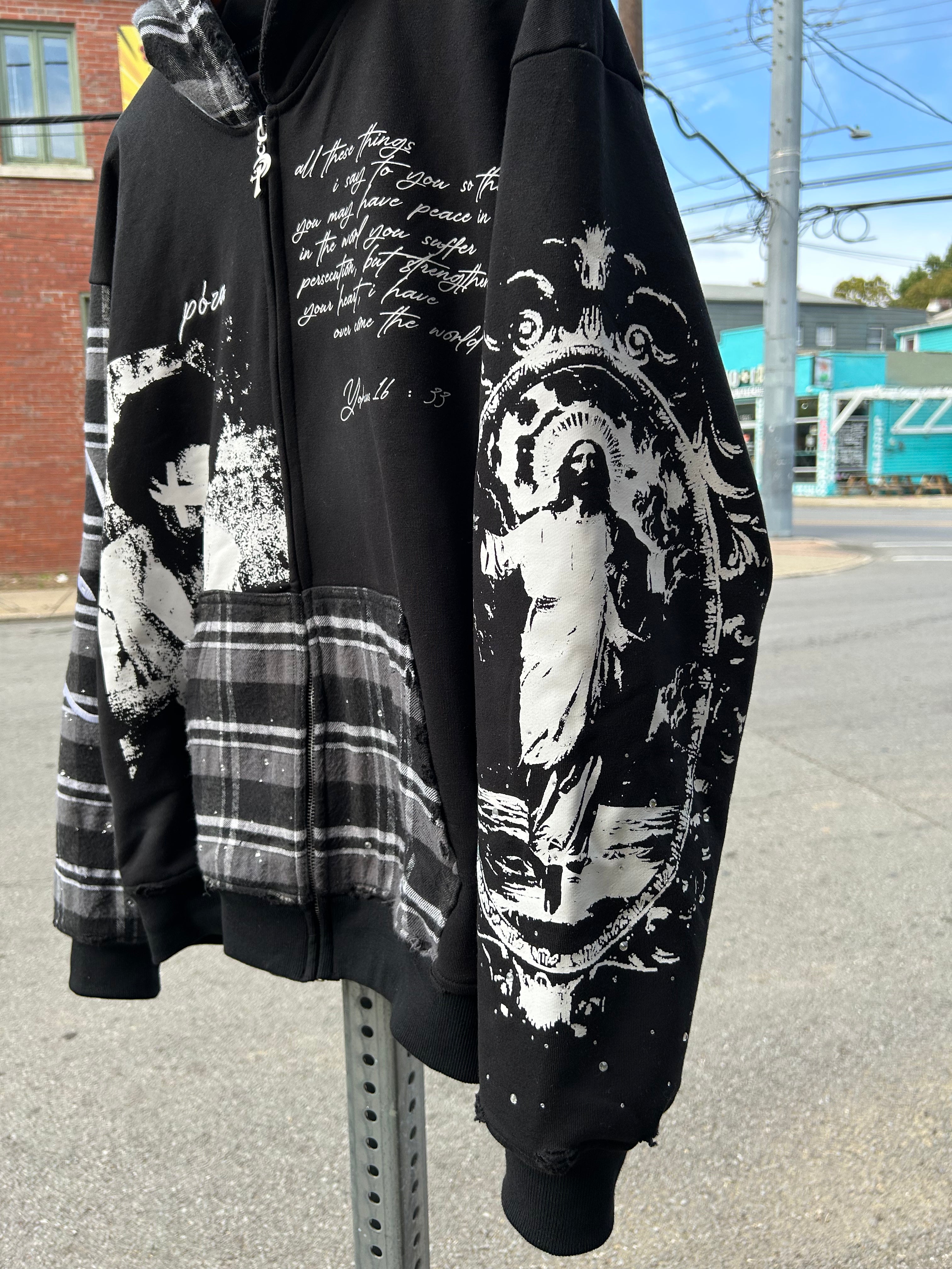 Póza "Faith" zip hoodie