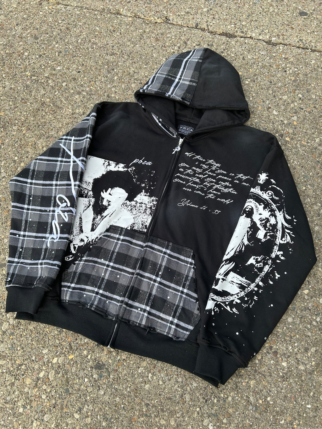 Póza "Faith" zip hoodie