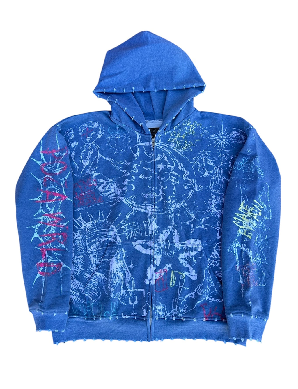 Póza "Sketch" zip hoodie