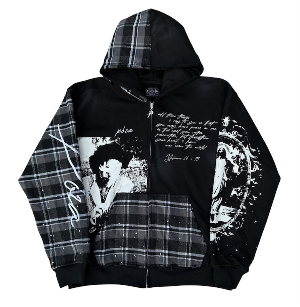 Póza "Faith" zip hoodie