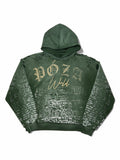 Póza Script hoodie forest green